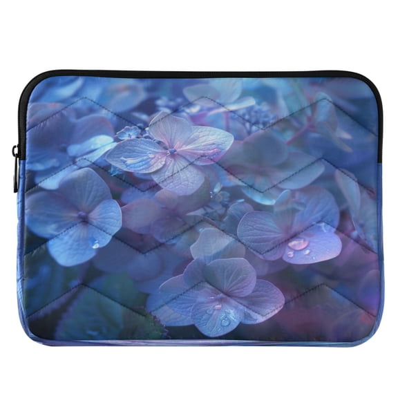 ALAZA Hydrangeas with Water Drop Pattern Laptop Sleeve Case for 13-14 Inch Computer Cover Bag Medium