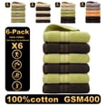 thumbnail image 5 of Twfbrm 6 Pack Premium Hand Towels - Cotton Turkish Hand Towels Highly Absorbent & Quick Dry Face Towels, 400GSM Ultra Soft Microfiber Bath Towels for Beach Gym Shower Hotel and Spa, 13.3"x29", 5 of 9