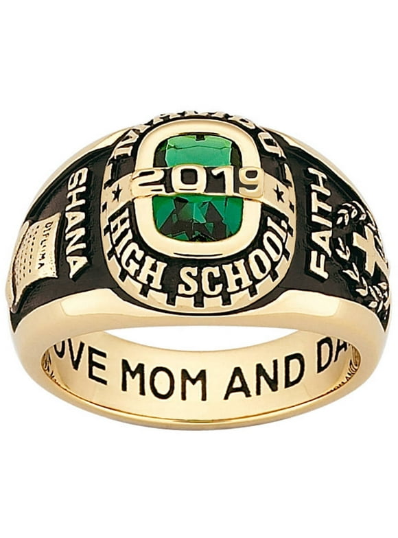 Order Now for Graduation, Freestyle Women's 18K Gold over Sterling -Bridge Classic Class Ring, Personalized, High School or College