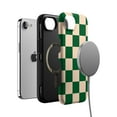 thumbnail image 4 of Casely iPhone 16e Case | Fit Check | Green Checkerboard | Compatible with MagSafe | Bold Protective Design, 4 of 9