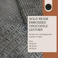 thumbnail image 2 of ArtisanCowhides Genuine Crocodile Embossed Cowhide Leather for Crafts – Silver 20 Sq ft, 2 of 7