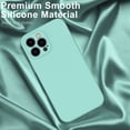 thumbnail image 3 of Compatible with iPhone 14 Pro Max Case with Screen Protector - Silky Soft Silicone - Enhanced Camera Cover - Slim Fit Protective Phone Case for Women Girls 6.7" - Ice Teal, 3 of 14