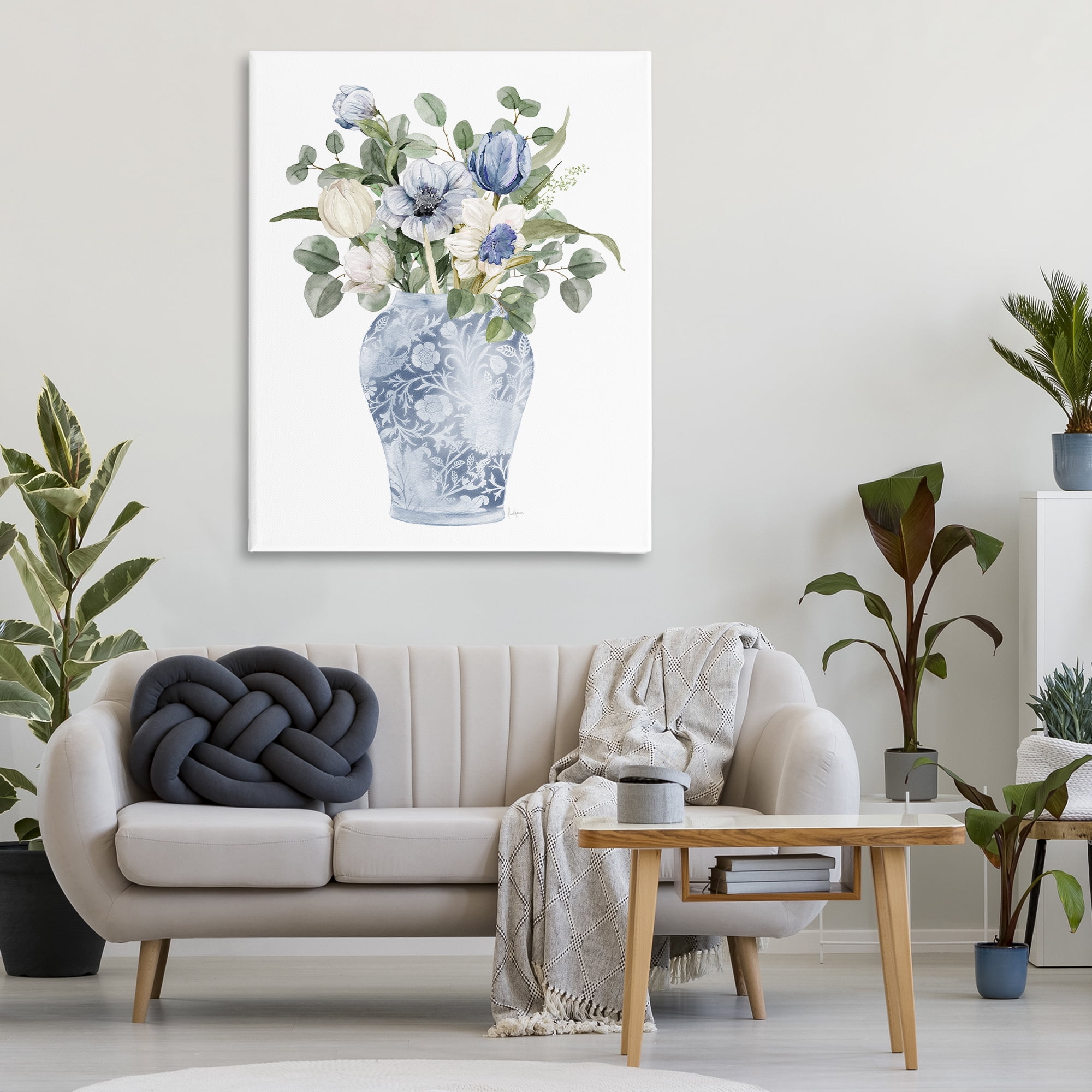 Stupell Industries Ornate Vase Tulips Canvas Wall Art, design by Livi Finn