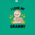 thumbnail image 4 of Inktastic Cute Sloth I Love My Grammy with Green Leaves Boys or Girls Baby T-Shirt, 4 of 5