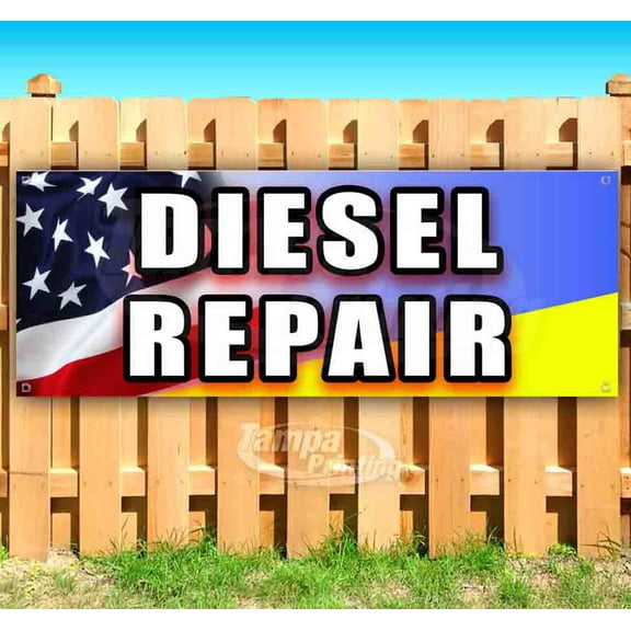 Diesel Repair 13 oz Vinyl Banner With Metal Grommets