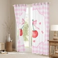 thumbnail image 3 of Manfei Lovely Bowtie Blackout Curtains Set of 2 (52x84 Each),Pink Cherry Window Curtains,Ribbon Bow Knot Curtains and Drapes For Girls,Microfiber Bedroom Decor, 3 of 6