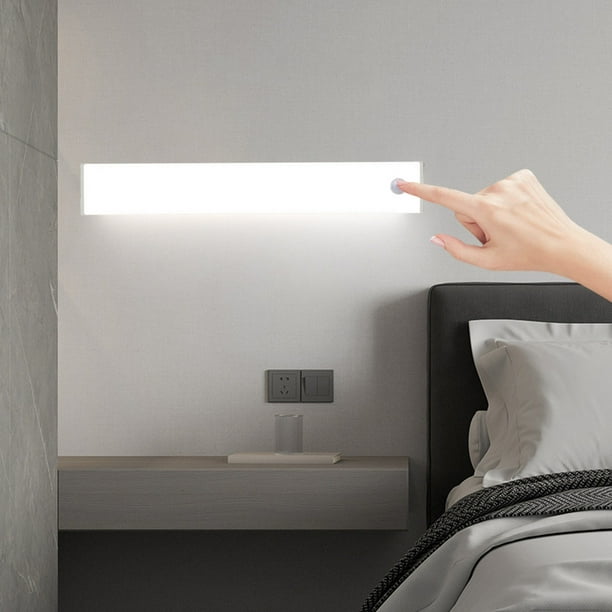 Luces de pared LED para debajo del gabinete, luz brillante con sensor de movimiento, luz magnética adhesiva para armario, luz para debajo del mostrador, luz con sensor de carga USB inalámbrica