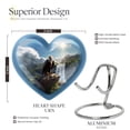 thumbnail image 2 of Eagle Sitting In Front Of Waterfall Compact Urn for Adult Female Memorial - Heart Urn For Human Ashes - Urns For Human Ashes (Size -3inch,1Pcs), 2 of 5