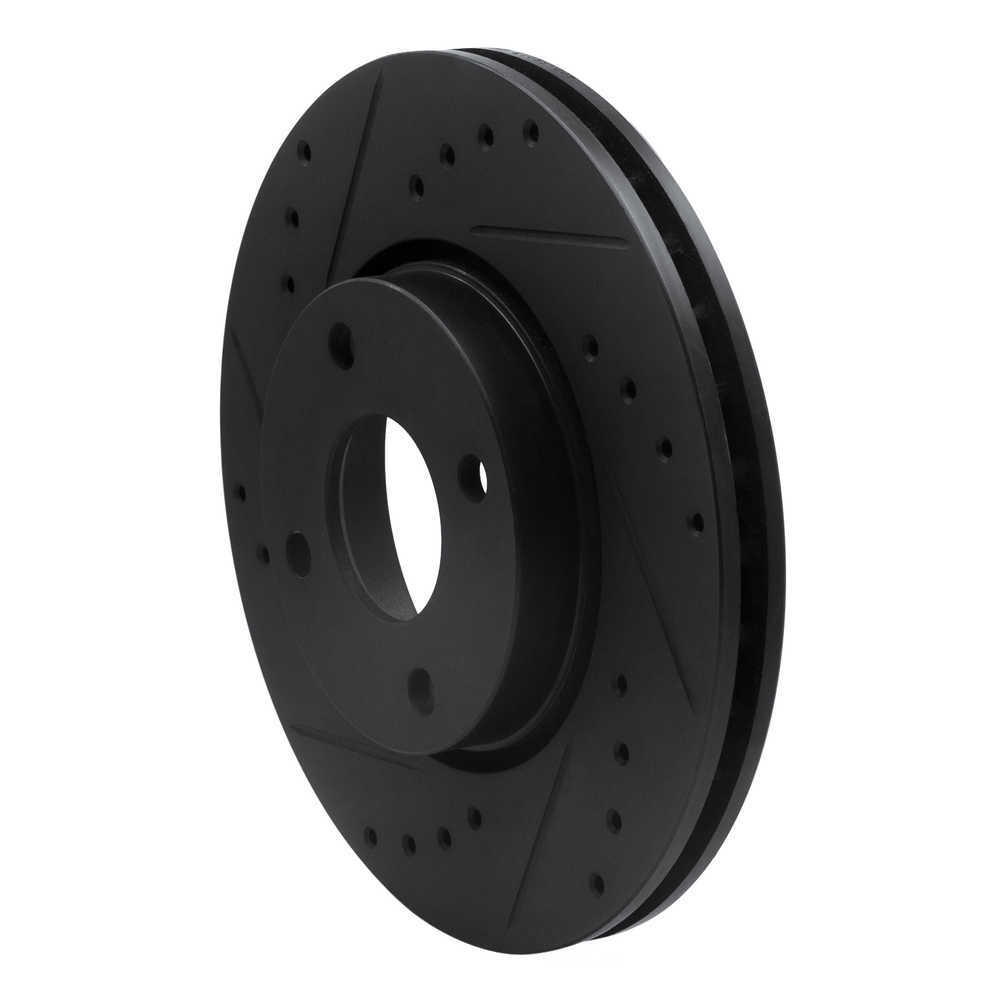 Dynamic Friction Company 633-56017L DFC Brake Rotor - Drilled And Slotted - Black