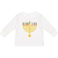 thumbnail image 3 of Inktastic Hanukkah Menorah Candles Boys or Girls Long Sleeve Toddler T-Shirt, 3 of 5