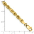thumbnail image 2 of Primal Gold 14 Karat Yellow Gold 4mm Regular Rope Chain Anklet, 2 of 4