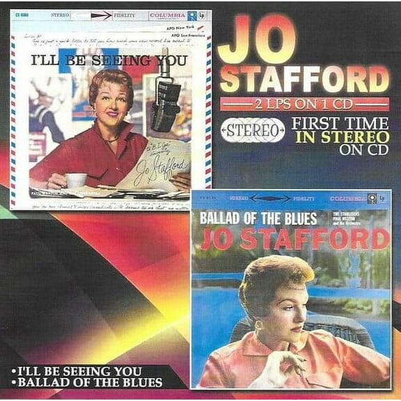 Jo Stafford - 2 Lps On 1 Cd-First Time In Stereo On Cd - Music & Performance - CD