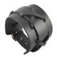 thumbnail image 1 of 5.2cm de ancho de cuero Biker para hombre marrón / negro brazalete Sunnimix Pulsera para hombre Punk Biker, 1 of 8