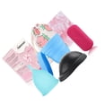 thumbnail image 3 of Women Silicone Period Cup Collapsible Cleaning Cup Menstrual Disc Reusable Portable Leak Proof Blue Set L 25ml, 3 of 5
