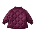 thumbnail image 5 of Girls Lightweight Quilted Padded Jacket Button Down Coat Cozy Warm Long Sleeve Outerwear for Girls Winter Outdoor Daily Wear, 5 of 6