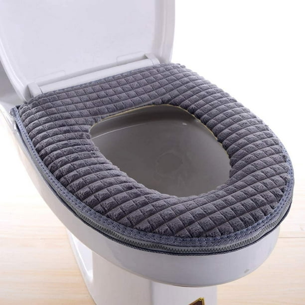 Acheter Housse de siège universelle, chaude, douce et épaisse, lavable,  pour siège de toilette, coussin avec poignée