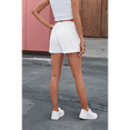 thumbnail image 6 of Soft Comfy Activewear Lounge Textured Shorts with Pockets and Drawstring for Women White XXL, 6 of 10