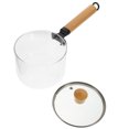 thumbnail image 4 of MRLESS 1500ml Glass Saucepan with Cover and Wood Handle - Cooktop Safe, 4 of 8