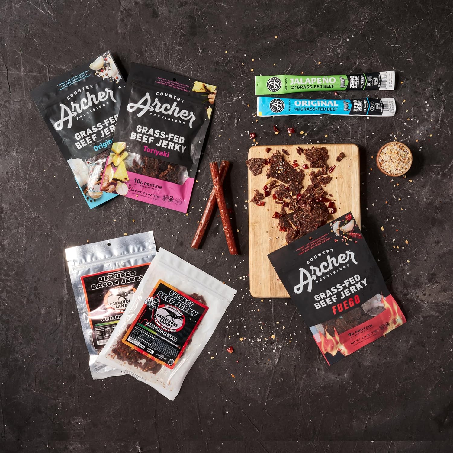 Man Crates Slaughterhouse Crate, Beef Sticks Variety Pack Gift Set for Men in Assorted Flavors for Father's Day Gifts