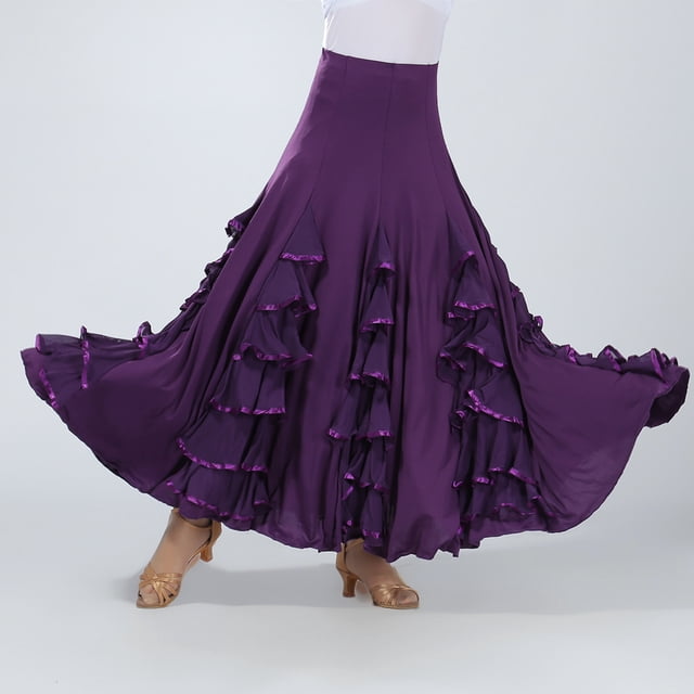 de Baile Flamenco cinturo Volante para Salda Tango Accesorios para Bailarinas Profesionales Púrpura