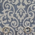 thumbnail image 2 of Set of Two (2) Window Curtain Panels: Scroll Design, 76"W x 84"L (Denim Blue and Ivory), 2 of 2