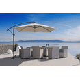 thumbnail image 7 of Devoko 10 ft Outdoor Patio Offset Umbrella Shade Market Hanging Umbrella with Cross Base, Beige, 7 of 7