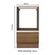 thumbnail image 2 of Mueble de Cocina para Horno y Microondas 60 x 60 cm 1 Puerta Sin Tablero Glamy Madesa, 2 of 5