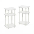 thumbnail image 3 of Furinno JUST 3-Tier Turn-N-Tube Curve End Table in Side Table in White/White, 3 of 6
