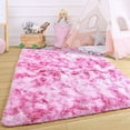 thumbnail image 5 of Dwelke Soft Colorful Rugs for Girls Room, Fluffy Rainbow Area rug Cute Floor Carpets Shaggy Playing Mat for Kids Baby Girls Bedroom Nursery Home Decor 5'x8'Pink, 5 of 5