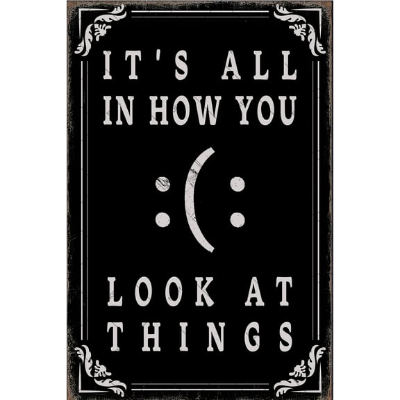 Noete Funny Motivational Tin Sign 8x12 Inch Inspirational Wall Art with Humorous Quotes for Office, Home & Classroom Decor Uplifting Gifts for Men & Women