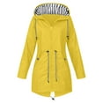 thumbnail image 1 of Veste de Pluie Légère pour Femmes avec Capuche Manches Longues Coupe-Vent Fermeture Éclair Cordon de Serrage Imperméable Extérieur avec Poches pour Randonnée Voyage, 1 of 6