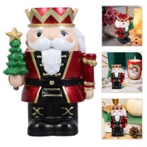 FRCOLOR Christmas Nutcracker Candle Holders Figures Table Centerpieces Tabletop Decorations Tiered Tray Ornaments Indoor Farmhouse Rustic Home Shelf Display