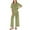 Army green, variant on EKOUAER Lounge Set for Women Travel Outfits 2 Piece Sets Short Sleeve Sweater Top Wide Leg Long Pants Loungewear