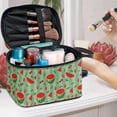 thumbnail image 5 of HELLHERO (8.86"x6.5"x5.9") Cosmetic Bag Space-Efficient Polyester Multi-Function Makeup Organizer Travel Makeup Bag, Watermelon & Strawberry, 5 of 6