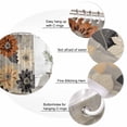 thumbnail image 6 of Burnt Orange Grey Black Flower Waterproof Fabric Shower Curtain,Spring Floral Botanical Waterproof Fabric Shower Curtain for Bathroom Curtains Bathtubs Shower Curtains with 12 Hooks Small 36x78in, 6 of 8