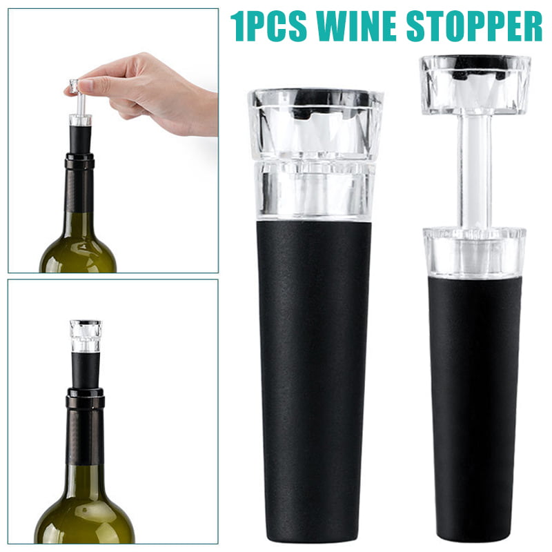 Reusable Wine Bottle Vacuum Saver Sealer Preserver Pump Suction 2 Stopper Set L 