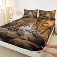 thumbnail image 3 of Feelyou Jungle Cheetah Leopard Twin Sheet Sets, Rustic Farmhouse Bedding, 3pcs, 3 of 7