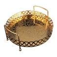 thumbnail image 4 of TISHITA Cupcake Tray Serving Tray Gift Floral Dish Metal Decor Gold Serving Tray Serving Tray with Handles for Dessert Dresser Vanity, 4 of 8
