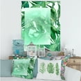 thumbnail image 2 of Designart ' Tropical Palm Green Leaves Under White Rectangle ' Nautical & Coastal Canvas Wall Art Print, 2 of 4