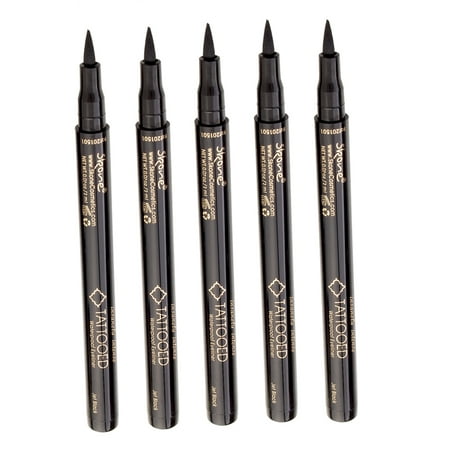 Skone Cosmetics - Insanely Intense Tattooed Eyeliner - Set of 5 Jet (Best Eyeliner Color For Dark Brown Eyes)