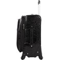 thumbnail image 2 of Kathy Van Zeeland Croco PVC Designer Luggage - Lightweight Expandable 20 Inch Carry on Suitcase for Women - Small Durable Bag with 4-Rolling Spinner Wheels (Black), 2 of 5