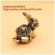 thumbnail image 4 of Guardurnaity Colgante delicado Conejo de latón Diseño especial Colgantes pequeños Adorno Llavero multifuncional Decoración Cumpleaños Accesorios de disfraces conejo jixiangfu Talla grande, 4 of 6