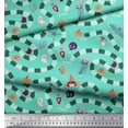 thumbnail image 2 of Soimoi Velvet Fabric Spider Web,Bat & Ghost Halloween Printed Craft Fabric by The Yard 58 Inch Wide, 2 of 3