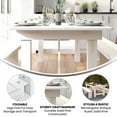 thumbnail image 3 of Flash Furniture HERCULES Series 9' x 40" Rectangular Antique Rustic White Solid Pine Folding Farm Table, 3 of 17