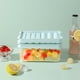 thumbnail image 2 of Injueey Bandeja para cubitos de hielo con tapa para refrigerador ordenado y cócteles creativos, bandeja para cubitos de hielo con caja de Cocina y Comedor Patrón de barras azul, 2 of 6