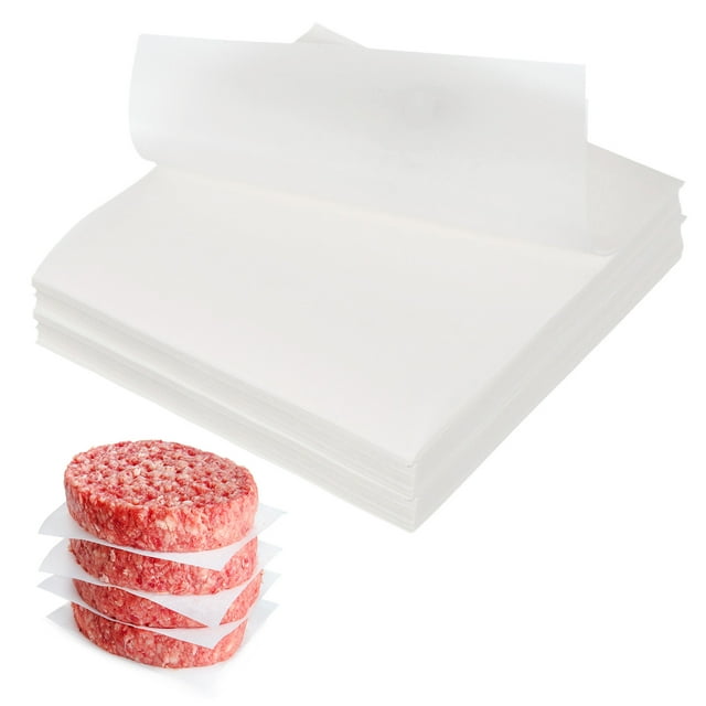 Uxcell 500 Pcs Hojas de papel pergamino sin blanquear para hornear, cuadrados de 4.3 pulgadas, papel de pulpa antiadherente para hornear, asar o almacenamiento de carne, blanco