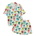 thumbnail image 4 of WEAIXIMIUNG Ensemble de Pyjama Décontracté pour Enfants Imprimé Col Boutonné Manches Courtes et Shorts 4-5 Ans, 4 of 4