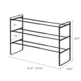 thumbnail image 5 of Yamazaki Home 3-Tier Expandable Shoe Rack, Black, Steel, Expandable, 5 of 5