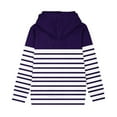 thumbnail image 6 of Cavosen Sweatshirts for Teen Girls Boys Children Big Kids Long Sleeve Hooded Pullover Sweatshirts Striped Hoodies Stylish Sweatshirts Tops with Pocket Soft Clothes Purple 13T, 6 of 6