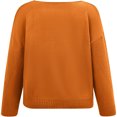 thumbnail image 4 of Suéter Abrigo Mujer Gibobby Otoño Invierno Casual Cómodo Cuello en V Manga Larga Anaranjado M, 4 of 5